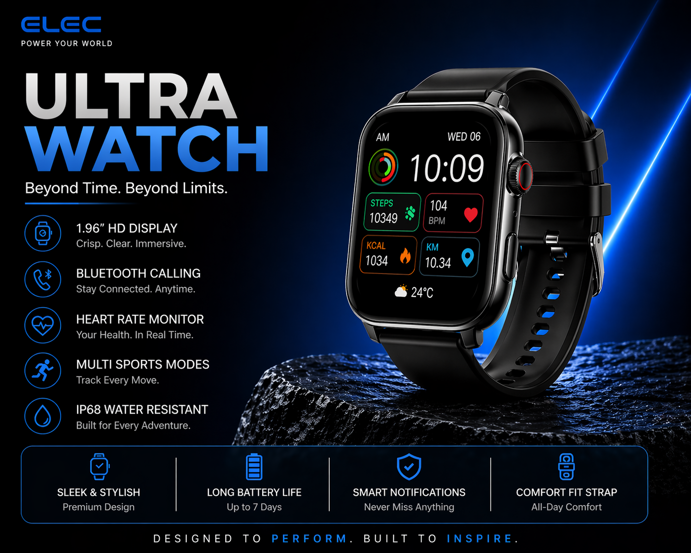Ultra Smartwatch: Advanced Features, Sleek Design & Powerful Performance